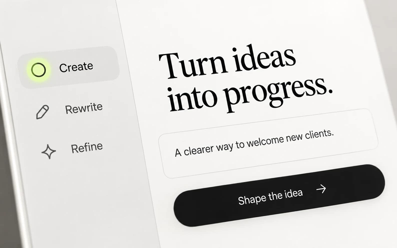 A close-up interface study, showing the care behind a useful digital experience