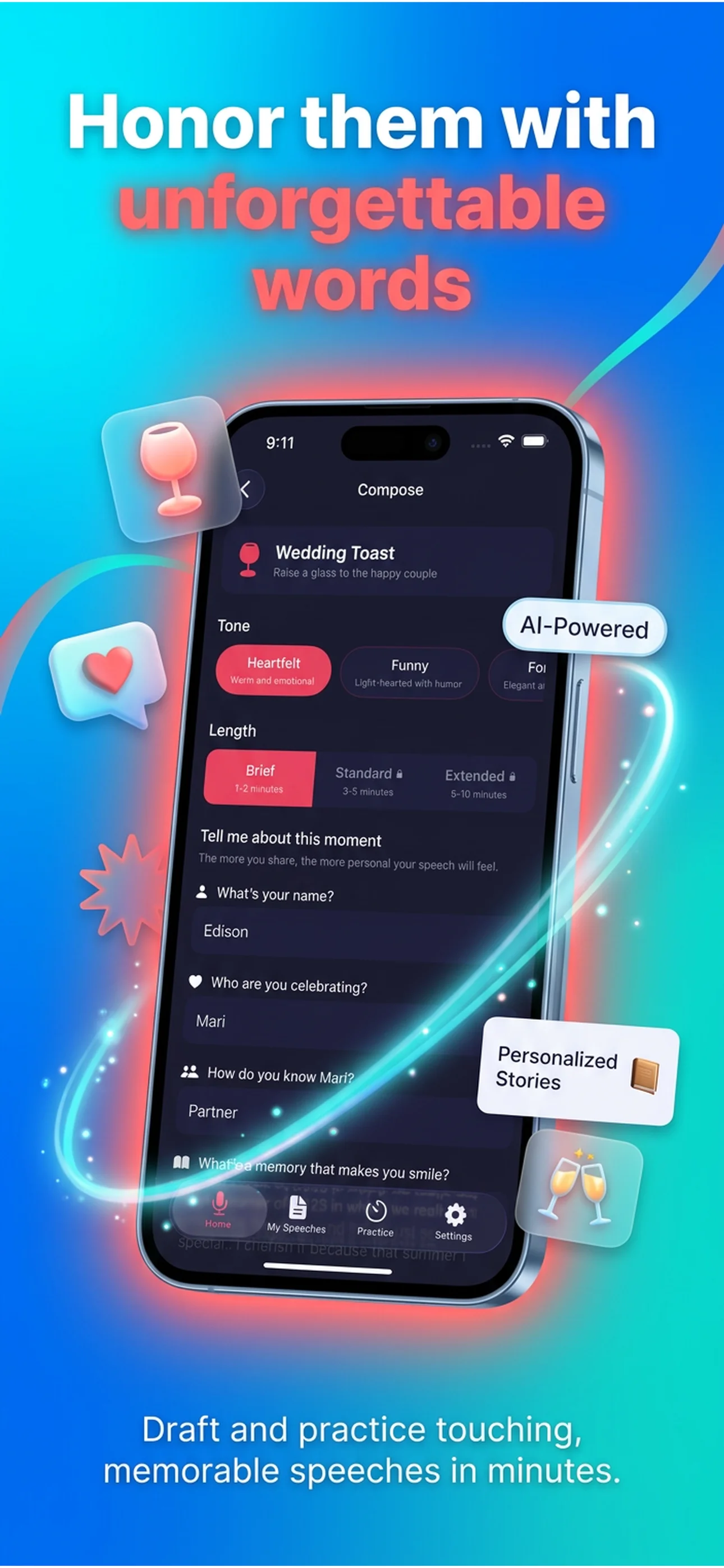 SpeechWriter: Eulogy & Toast screenshot 2