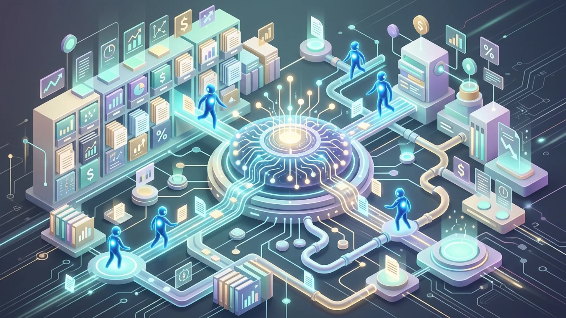 Agentic Retrieval-Augmented Generation for Finance: Multi-Step QA Explained — editorial illustration for retrieval-augment...