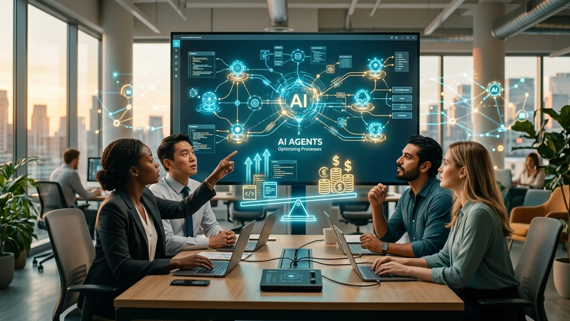 How AI Agents Replace $10k/Month Jobs and How to Build One — editorial illustration for AI agents