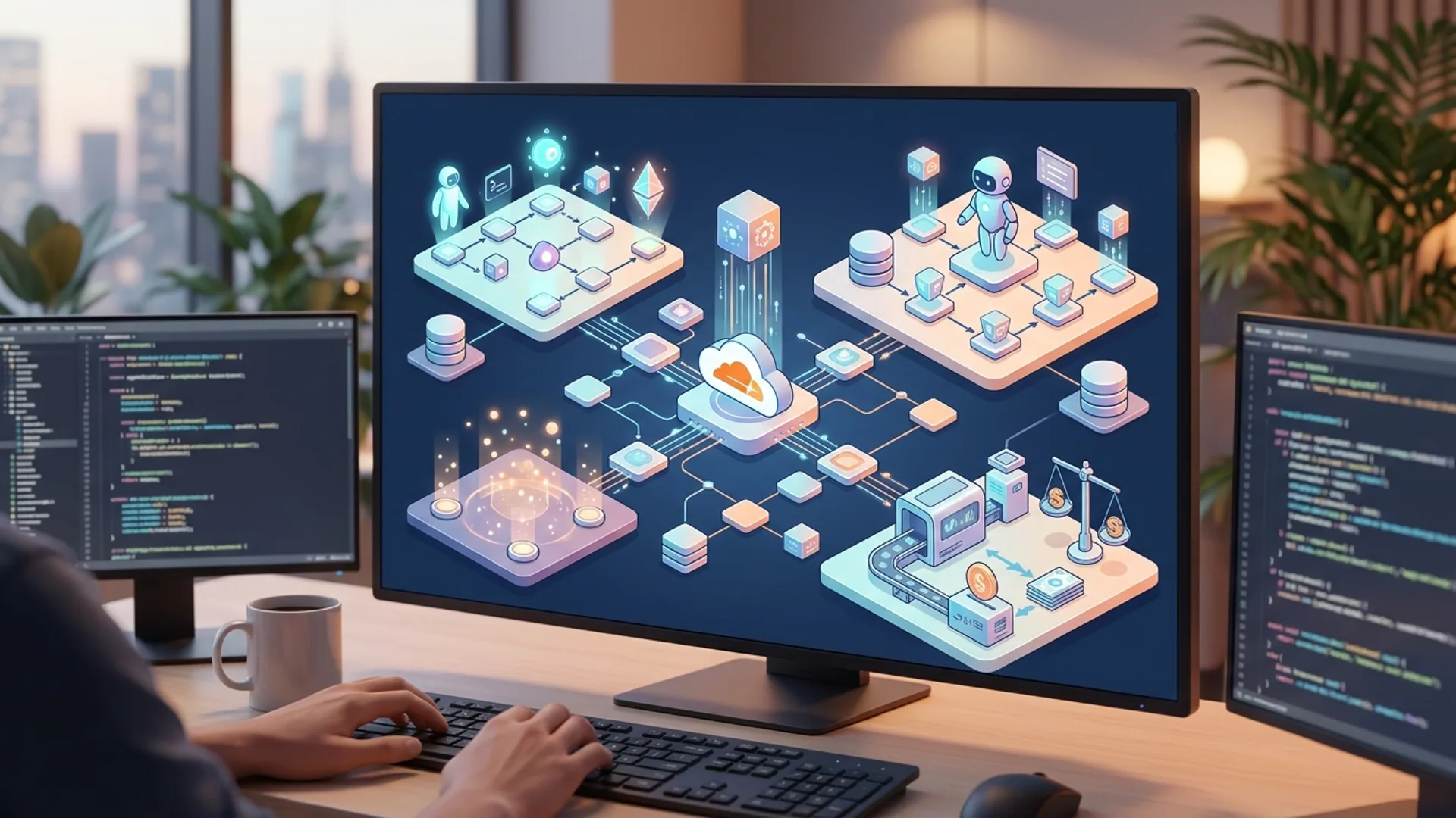 Agentic Workflows and GPT-5.4: Power Enterprise AI with Cloudflare Agent Cloud — editorial illustration for agentic workflows